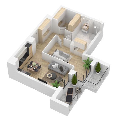 Plan 2 pok. 62m²