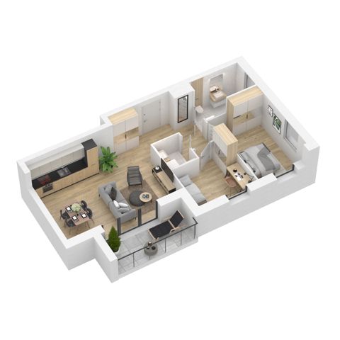 Plan 3 pok. 64m²