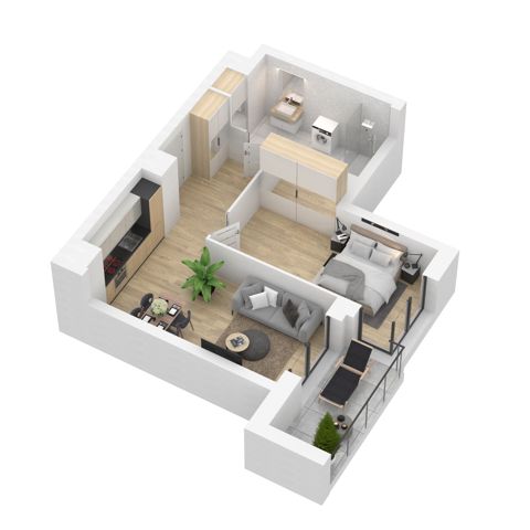 Plan 2 pok. 49m²