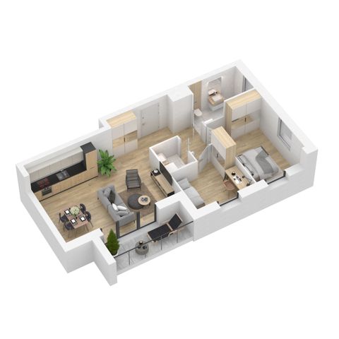 Plan 3 pok. 64m²