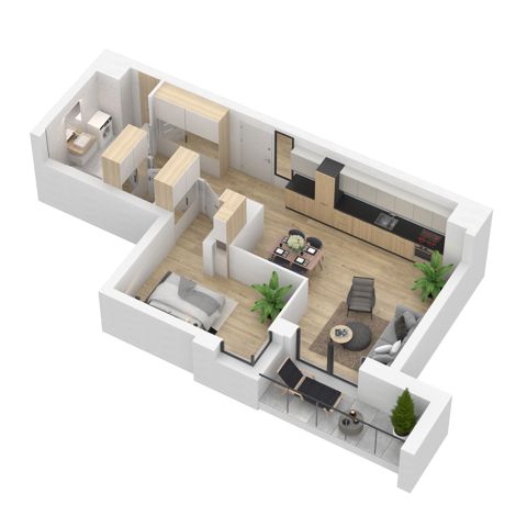 Plan 2 pok. 54m²