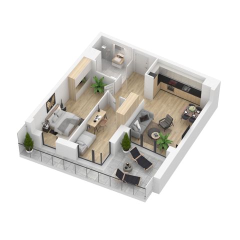 Plan 3 pok. 65m²