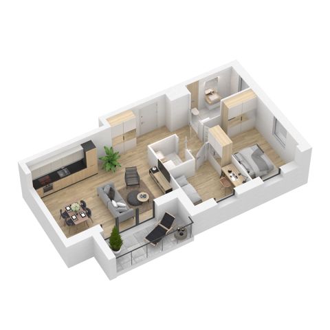 Plan 3 pok. 64m²