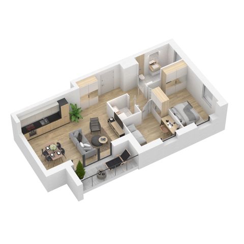 Plan 3 pok. 64m²