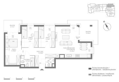 Plan 4 pok. 71m²