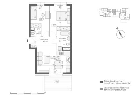 Plan 3 pok. 49m²