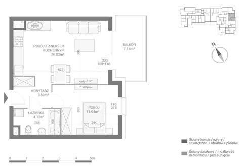 Plan 2 pok. 40m²