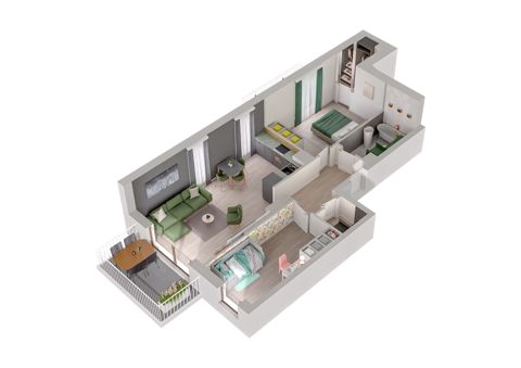 Plan 3 pok. 61m²