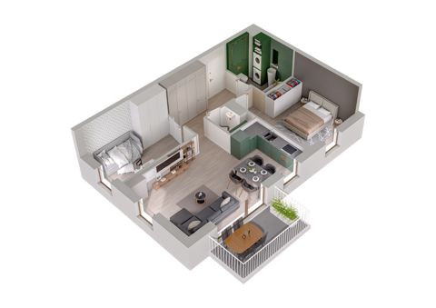 Plan 3 pok. 60m²