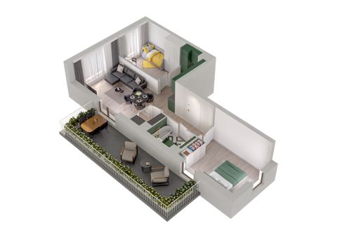 Plan 3 pok. 55m²