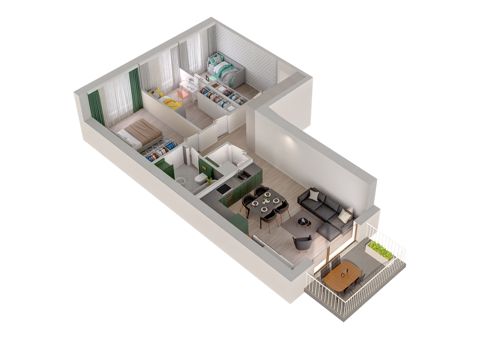 Plan 4 pok. 74m²