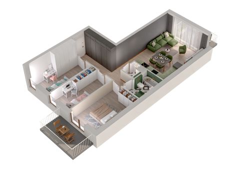 Plan 4 pok. 75m²