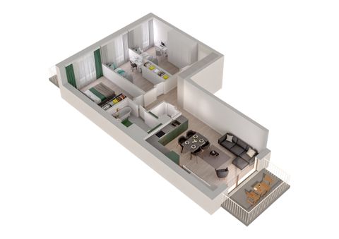 Plan 4 pok. 74m²