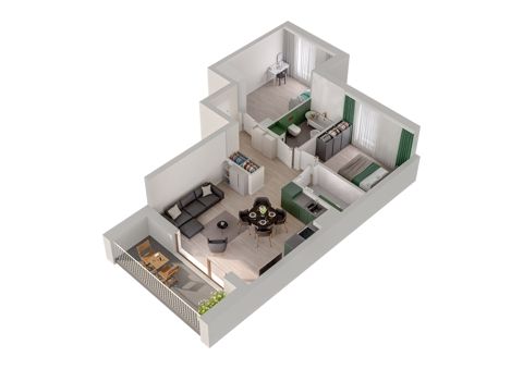 Plan 3 pok. 64m²