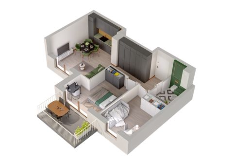 Plan 3 pok. 49m²