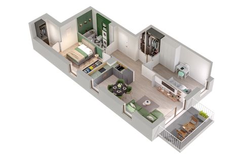 Plan 3 pok. 59m²