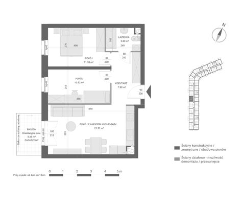 Plan 3 pok. 55m²