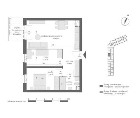 Plan 3 pok. 55m²
