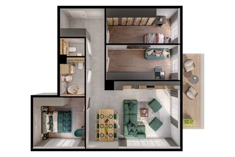 Plan 4 pok. 79m²
