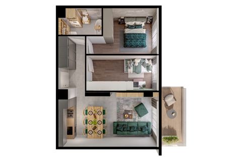 Plan 3 pok. 52m²