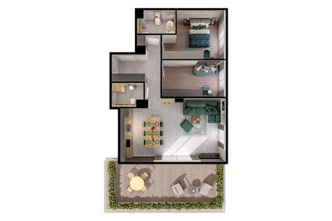 Plan 3 pok. 75m²