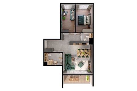 Plan 3 pok. 65m²