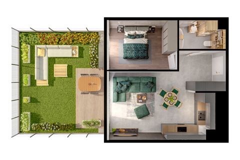 Plan 2 pok. 44m²