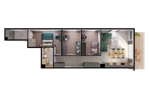Plan 4 pok. 81m²