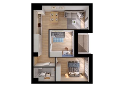 Plan 3 pok. 54m²