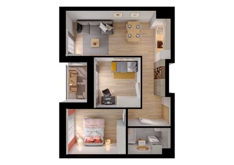 Plan 3 pok. 54m²