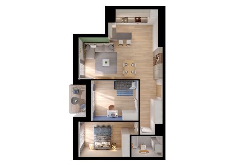 Plan 3 pok. 68m²