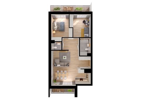 Plan 3 pok. 69m²