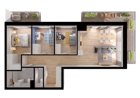 Plan 4 pok. 74m²