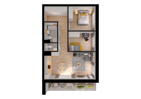 Plan 3 pok. 63m²