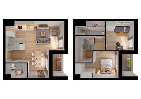 Plan 1 pok. 63m²