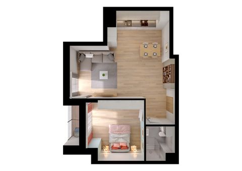 Plan 3 pok. 52m²