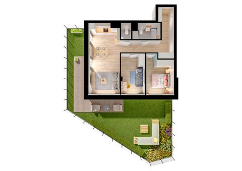 Plan 3 pok. 62m²