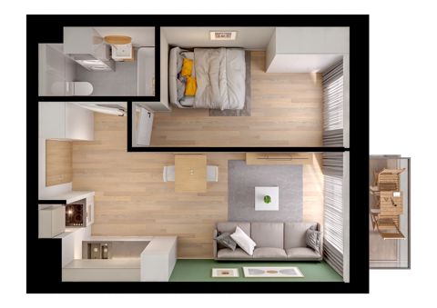 Plan 2 pok. 36m²