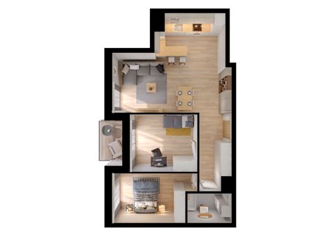 Plan 3 pok. 68m²