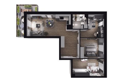 Plan 4 pok. 69m²