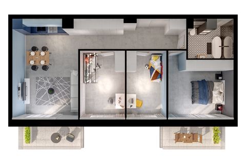 Plan 4 pok. 77m²