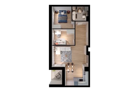 Plan 3 pok. 58m²