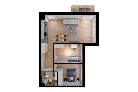 Plan 3 pok. 67m²