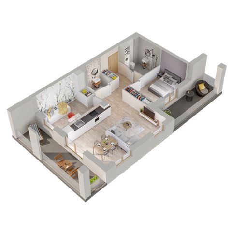 Plan 3 pok. 60m²