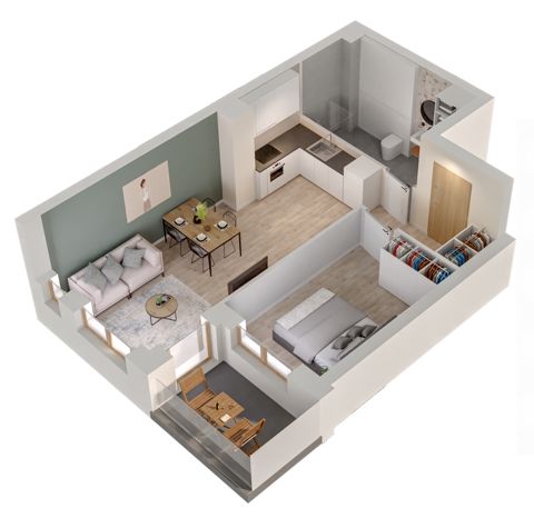 Plan 2 pok. 40m²