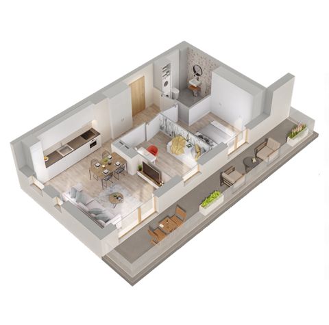 Plan 3 pok. 50m²