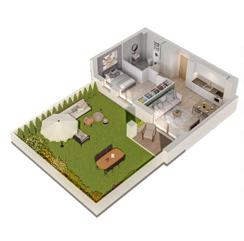 Plan 2 pok. 43m²