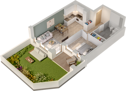 Plan 2 pok. 42m²