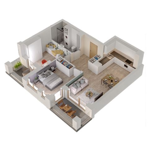Plan 3 pok. 56m²