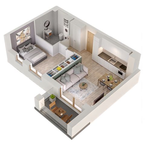 Plan 2 pok. 43m²